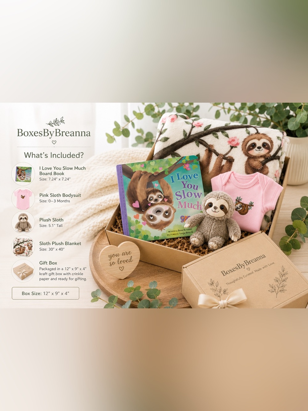 Pink Sloth Gift Set with Plush Sloth and Storybook